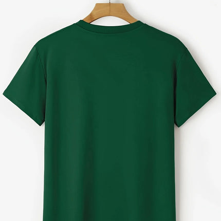 Men's Summer Loose Size 100% Cotton Freedom Graphi Print Casual Slim Fit Round Neck Short Sleeve T-shirt Top