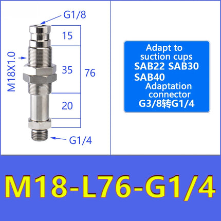 SAB series vacuum suction cup SAB22/30/40/50/60/80 industrial parts mechanical arm corrugated strong suction cup nitrile rubber