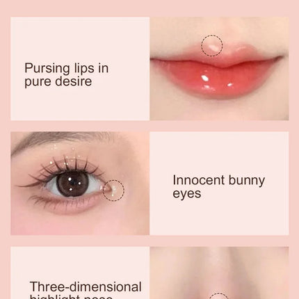 GECOMO Double-ended Lying Silkworm Pencil with 0.01mm Eyeliner Shimmer Eyeshadow Makeup