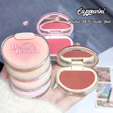 Cappuvini Gradient Soft Mist Monochrome Powder Blush Matte Makeup blush Palette Cosmetics Rouge