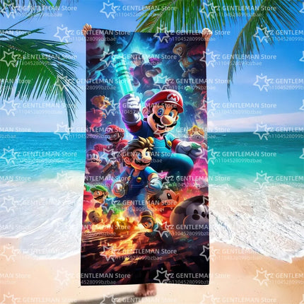 Cool Towel Soft Pool Classic Gift For Travel Gym Shower Camping Quick Dry Sports Large S-Super Game Beach M-Marios Towel