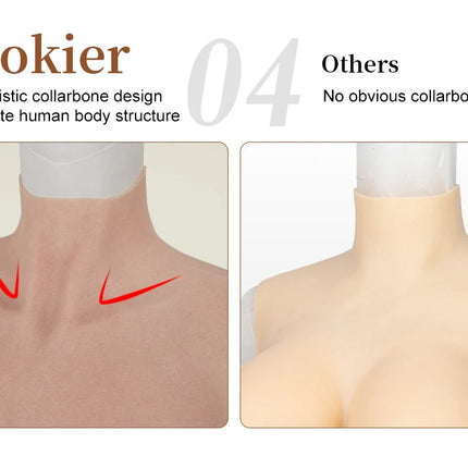Dokier Realistic Silicone Breast Forms Fake Boobs Tits Shemale Transgender Sissy Drag Queen Crossdresser Breastplates Cosplay