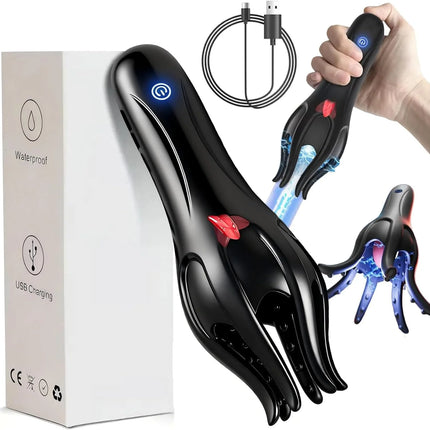Glans Trainer for Men Powerful Vibrating Penis G Spot Masturbator Soft Fingertip Prolong Endurance Massage Vibrator Erotic Toys
