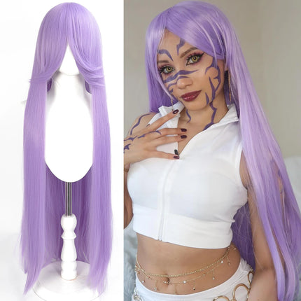 Long Straight Cosplay Wig 100CM Multiple Colors Pink Blonde Black Anime Costume Wig Universal Synthetic Cos Wig Daily Party Wig