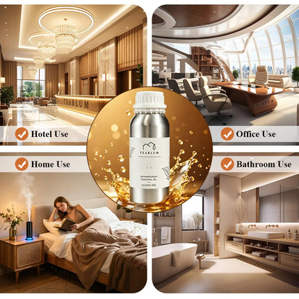 TEABLUM 500ML Aromatic Hotel Essential Oil Hotels Home Air Freshener Pure Plant Essential Oil Alcohol Free for Electric Diffuser