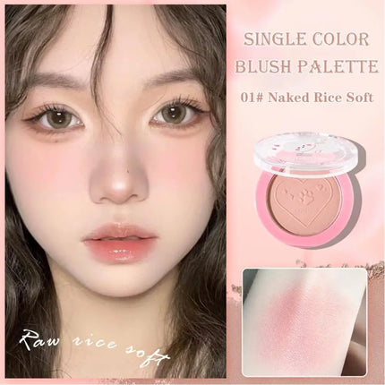 Monochrome Blush Whitening Matte Cosmetics Vitality Girl Nude Makeup Natural Smudge Monochrome Blush Plate
