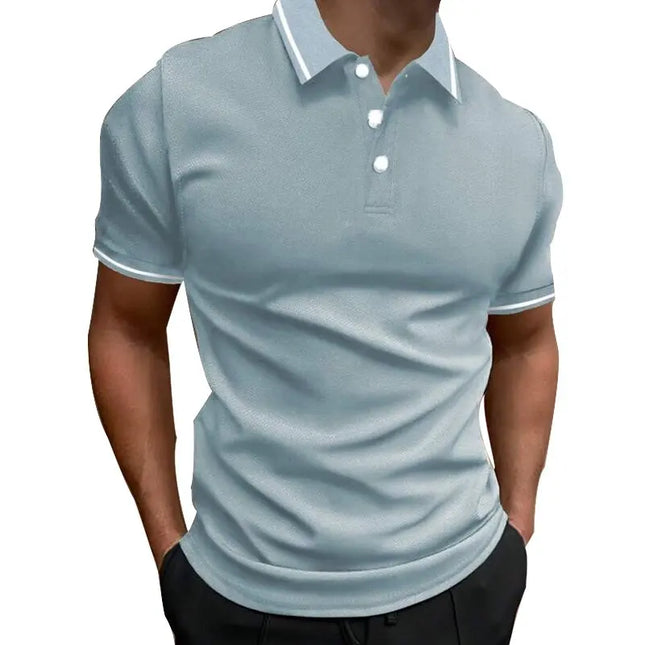Men's Business Leisure Sports Golf Polo Shirt Top Men's New Fashion Summer Short sleeved Sports Polo Shirt