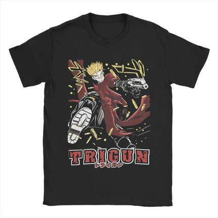 TRIGUN STAMPEDE Trigun Nicholas D Stampede Graphic Print T-Shirts Men Women Fashion Crewneck Cotton Tees Harajuku Oversized Tops