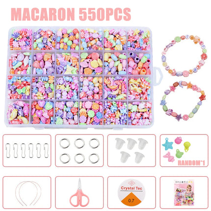 DIY Handmade Beaded Children's Toy Creative Loose Spacer Beads Crafts Making Bracelet Necklace Jewelry Kit Girl Toy Gift