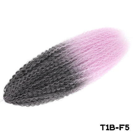 Crochet Hair Afro Curls Braiding Hair Extensions Synthetic African Braided Hair For Braids Kinky Curly Soft Ombre Pink Purple