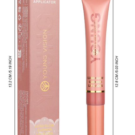 YOUNG VISION  6 color Liquid Water Brightening Lip Color Plush Brush Head Squeezing Lip Color Moisturizing  Lip Glaze