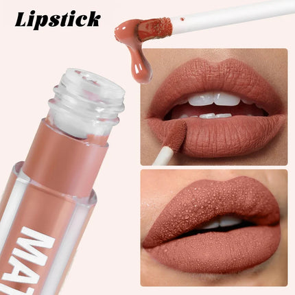 1Pc Velvet Matte Lipstick Lip Gloss Non Stick Cup Stain Makeup Beauty For women Waterproof Long lasting Cosmetics