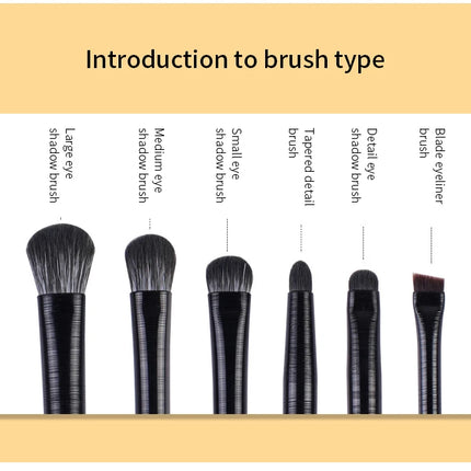 Natural Eye Makeup Brushes Set Eyeshadow Brush Eyebrow Contour Eyeliner Brush Women Eyes Cosmetic Blending Detail Make Up Tools
