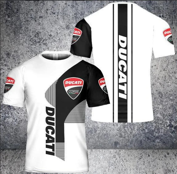 Styling Ducati Racing Race Men's T-shirt Printed Outdoor Sports Quick Drying Motorcycle Short Sleeved Casual Plus Size T-shirt