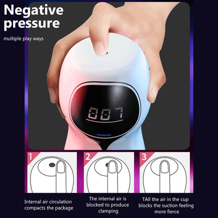 Automatic Sucking Male Masturbator Vibration Blowjob Machine Masturbation Cup Pocket Pussy Penis Pump SexToy Adult Goods for Men