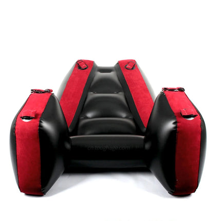 Flocking PVC With Straps Inflatable Split Leg Sofa Mat Sex Furniture Sex Chair Aid Adult Games Bed Sex Tools For Couples Women