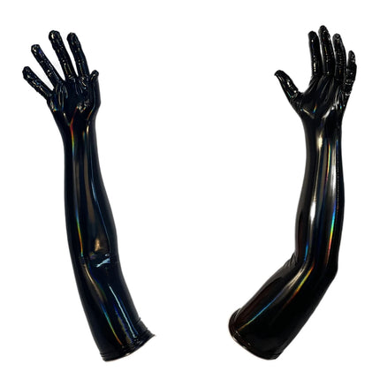 High Elastic Sexy PU Faux Leather Long Gloves Shiny Party Evening Dance Gloves Halloween Cosplay Accessories Punk Street Mittens