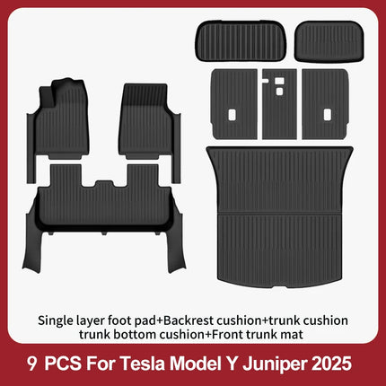 Floor Mats For 2025-2026 Tesla Model Y Juniper Premium/Performance TPE Floor Liner& Accessories Full-Door Sill Protective Cover