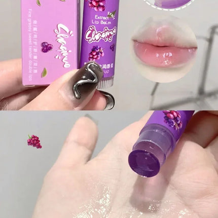 Jelly Fruit Lip Balm Plant Extract Moisturizing & Nourishing Lip Pomade Lasting Hydrating Lip Gloss Care Juicy Peach Lipsticks