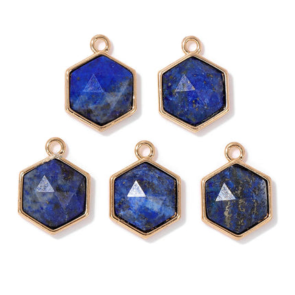 Blue Lapis Lazuli Pendant Gems Cross Hand Oval Shape Natural Stone Lapis Lazuli Charms for Jewelry Making Necklace DIY Bracelet