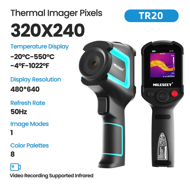 MILESEEY TR256E /B Upgraded Thermal Imager 320x240 Thermal Imaging Camera with Video Recording For Repair, PCB, Termite Detectio