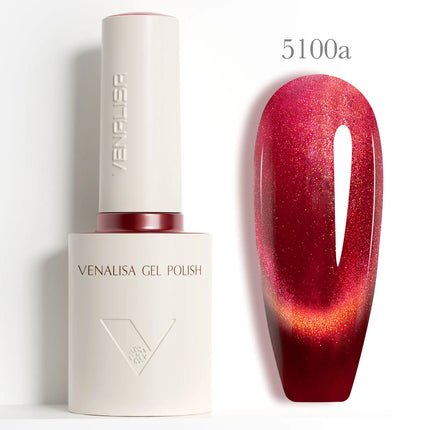 V6 VENALISA 10ml HEMA Free TPO Free Ultra Deep Red Cat Eye Magnet Nail Gel Semi-Permanent Soak Off UV LED Gel Varnish Nails