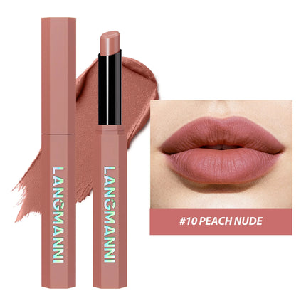 Nude Pink Matte Lipstick 12 Colors Waterproof Long Lasting Lip Sticks Not Fading Sexy Red Velvet Solid Lip Gloss Women Makeup