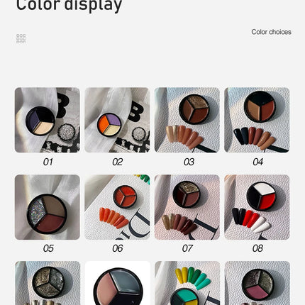 3 Colors Solid Cream Color Gel Nail Polish Soak Off UV LED Lamp Gel  Nail Tips Varnish Painting Japanese Canned Solid Gel Cream