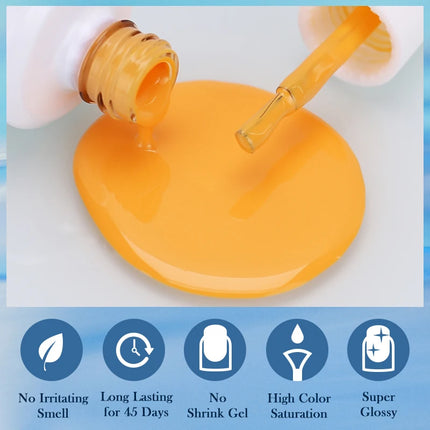 Arte Clavo Colourful Gel Nail Polish Nail Art Gel Varnishes Macaron Color Nail Semi Permanant Soak Off LED UV Gel Nail Varnishes