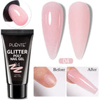 Glitter poly nail 04