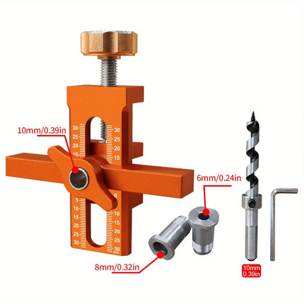 2 in 1 Cabinet Door Installation Positioner,6/8/10mm Rebounder Punched Mounting Jig Wardrobe Cabinet Door Panel Installation Jig