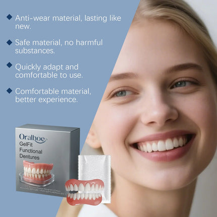 1/3PCS Perfect Smile Denture Silicone Liners kit Fake Teeth Kit Upper & Lower Veneers for Men & Women Instant Confidence Boost