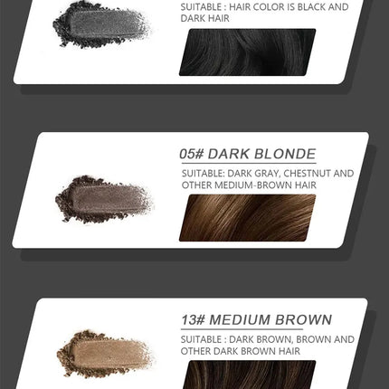 Fluffy Hairline Powder Concealer Temporary Hair Fibers black Hair Root Cover Up Gray Coverage Hairline Shadow Powder Instantly