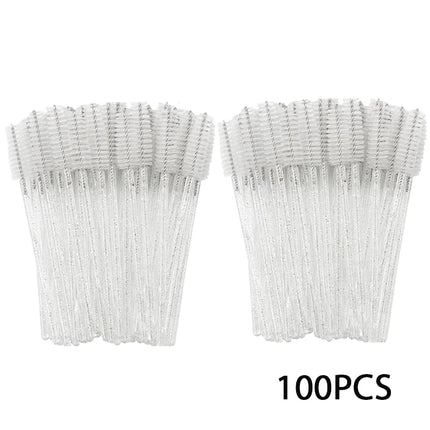 100Pcs Eyelash Extension Brushes Eyebrow Mascara Wands Applicator Spoolers Brush Lashes Extension Cosmetic Set Makeup Tools