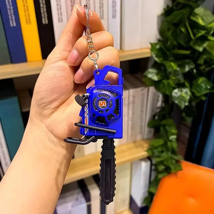 Mini Chainsaw Keychain Stress Relief Toy for Keys Backpack Bag Realistic Chainsaw Toy Funny Gadget Chainsaw Key Ring Gift