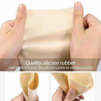 30/10/5/1PCS Silicone Tattoo Practice Skin Double Fake Tattoo Skin  Permanent Makeup Tattoo Beginner Practice Synthetic Leather
