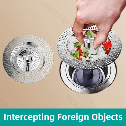 Anti Clogging Sink Food Catcher Basket Kitchen Sink Strainer Universal Kitchen Sink Stopper 304 Stainless Steel