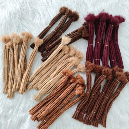 Dreadlocks Sister Locs Extensions Handmade Soft Crochet Brazilian Human Hair Braiding 10in Ombre Short Hair 10Strands/lot