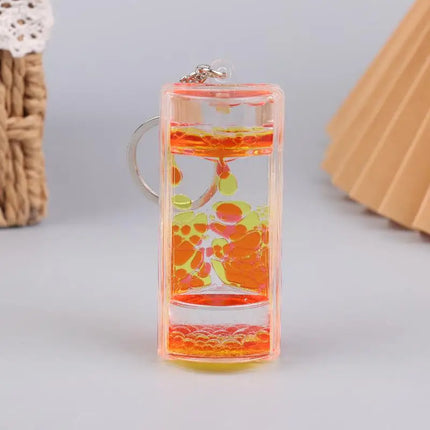 Creative Decompression Two-Color Liquid Oil Leak Acrylic Liquid Hourglass Timer Oil Drop Craft Desktop Decoration Exquisite Gift