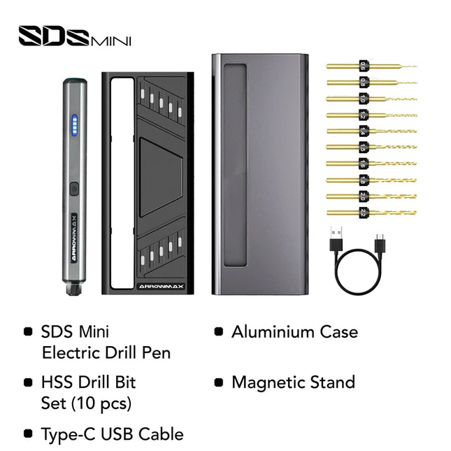 ARROWMAX SDS Mini Precision Drill Electric Portable Cordless Compact Handheld Drilling Machine for Home Projects