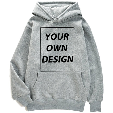 Customized DIY Print Men Woman Autumn Winter Hoodies Casual Classic Pullovers Simple Comfy Streetwear Soft Warm Sports Clothing