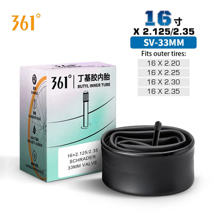 361 Degrees Bike Inner Tube 33/48MM Schrader Valve Bicycle Tube MTB Bike Cycling Tire Tubes 12/14/16/18/20/22/24/26/27.5/29 Inch