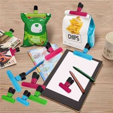 3-12PCS Multi Purpose Sealing Clip Durable Kitchen Snack Holder Food Bag Clip Storage Organizer Moisture-proof And Leak Proof