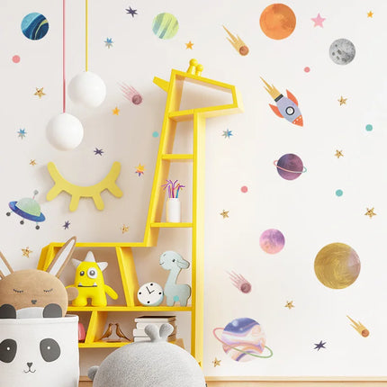 Star Rocket Star Children's Room Kindergarten Porch Home Room Decoration  Wall Decoration Wall Stickers  Wall Sticker Bedroom