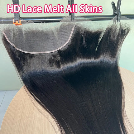 13x4 5x5 Light Yaki Straight HD Lace Frontal Ear To Ear Pre Plucked Swiss Transparent Yaki 2x6 Closure Raw Human Hair For Women
