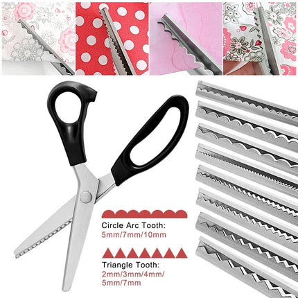 Tailor scissors Pinking Shears Zig Zag Sewing Cut Serrated Lace Scissors Sewing Accessories Fabric Scissors DIY Craf Sewing Tool