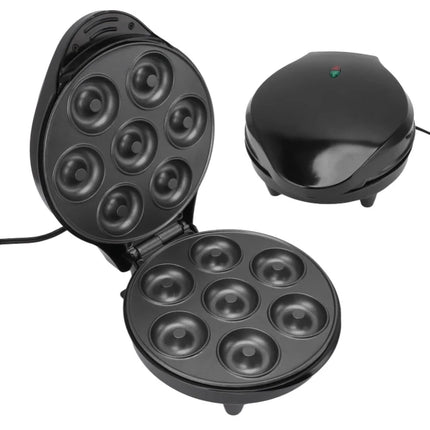 Donut Maker Machine Makes 7 Doughnuts High Power Mini Donut Machine For Breakfast Snacks Desserts Black