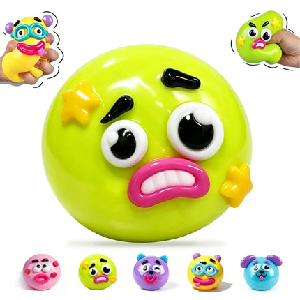 Funny Dog Expressions Squeezing Toy Soft Wet Cute Face Changing Slowly Rising Relaxing Sensory Toy Adults Ideal Home Office Gift