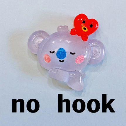 10pcs Kawaii  Koala Heart Resin Cute Charms For Jewelry Making Earrings Necklace Keychain Diy Handmade Accessories