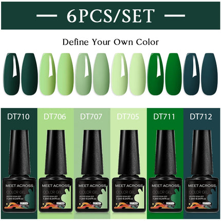 6pc Nail Gel Polish Set DIY Nail Art Semi Permanent UV LED Gel Kit For Nails Decoration Manicure Soak Off Painting Vernis Design